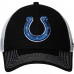 Men's Indianapolis Colts NFL Pro Line by Fanatics Branded Black/White Core Trucker II Adjustable Snapback Hat 2759989